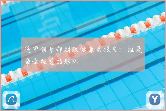 德甲俱乐部财政健康度报告：谁是最会经营的球队